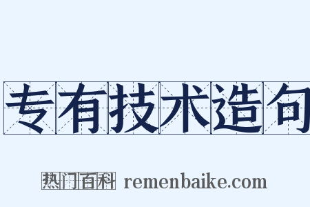 专有技术造句是什么意思的图片